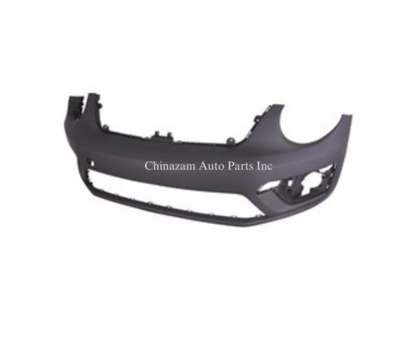 FRONT BUMPER COVER- R-LINE- W/O PARK ASSIST SENSOR HOLES- CAPA CERTIFIED (OEM#: 5C5807217ANGRU)