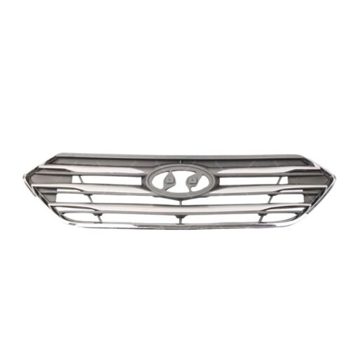 17-18 Santa FE SPORT GRILLE ASSEMBLY- MATTE GREY- W/ MATTE CHROME- W/O CAMERA HOLE  863514Z500, HY1200201 CAPA CERTIFIED