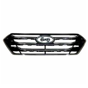 13-16 Santa Fe-Sport GRILLE- MATTE BLACK- W/ 3 CHROME BARS 863512W000, HY1200164
