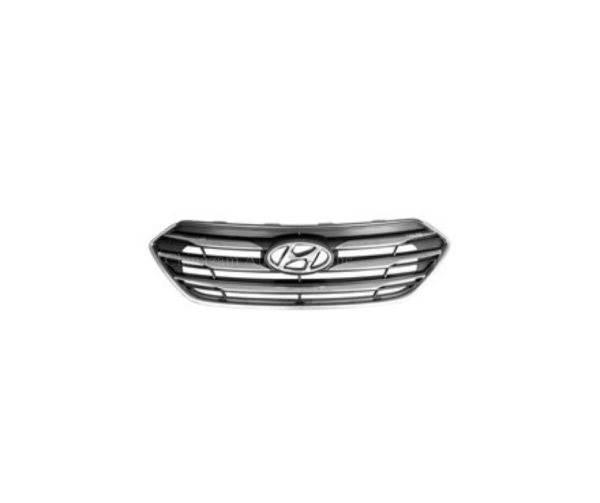 17-18 Santa FE SPORT GRILLE ASSEMBLY- MATTE GREY- W/ MATTE CHROME- W/O CAMERA HOLE  863514Z500, HY1200201