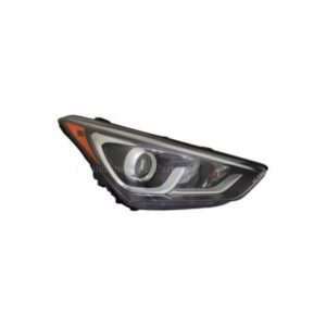 17-18 Santa FE SPORT HEADLAMP ASSEMBLY, RH (PASSENGER SIDE)- PROJECTOR TYPE- W/ LED ACCENT- CAPA CERTIFIED 921024Z500, HY2503205