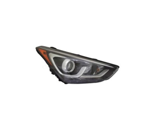 17-18 Santa FE SPORT HEADLAMP ASSEMBLY, RH (PASSENGER SIDE)- PROJECTOR TYPE- W/ LED ACCENT- CAPA CERTIFIED 921024Z500, HY2503205