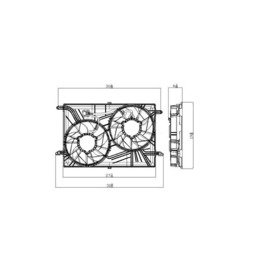07-16 GMC Acadia/ 17-17 GMC Acadia Limited COOLING FAN ASSEMBLY- DUAL FAN  23434158, GM3115219