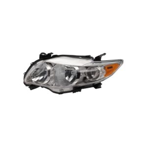 09-10 TOYOTA COROLLA SEDAN HEADLAMP ASSEMBLY LH (DRIVER SIDE)- W  CHROME TRIM -CE / LE / XLE / BASE CAPA CERTIFIED 8115002670, TO2502182