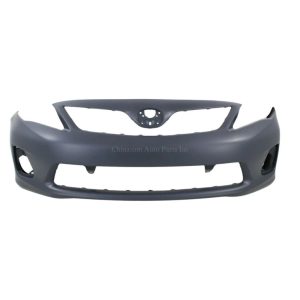 11-13 TOYOTA COROLLA SEDAN FRONT BUMPER COVER- PRIMED- W/O SPOILER HOLE- BASE/CE/LE- CAPA CERTIFIED 5211903901, TO1000372