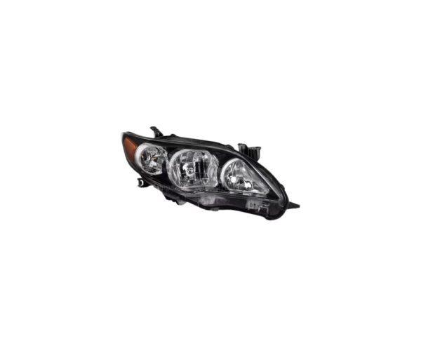 11-13 TOYOTA COROLLA SEDAN HEADLAMP ASSEMBLY, RH (PASSENGER SIDE)- S/ XRS MODELS- W/ BLACK BEZEL- CAPA CERTIFIED 8111002B60, TO2503204