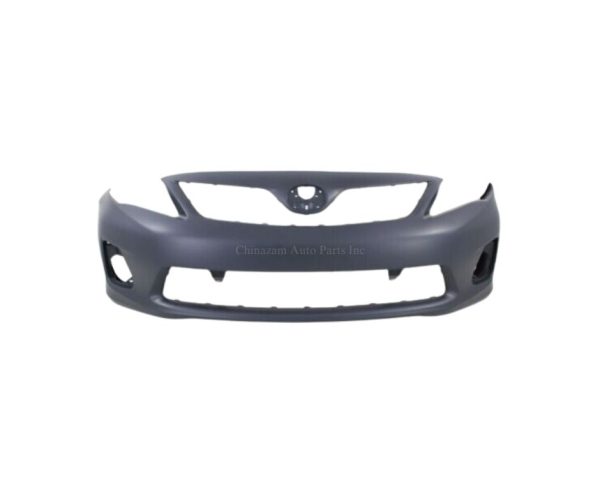 11-13 TOYOTA COROLLA SEDAN FRONT BUMPER COVER- PRIMED- W/O SPOILER HOLE- BASE/CE/LE- CAPA CERTIFIED 5211903901, TO1000372