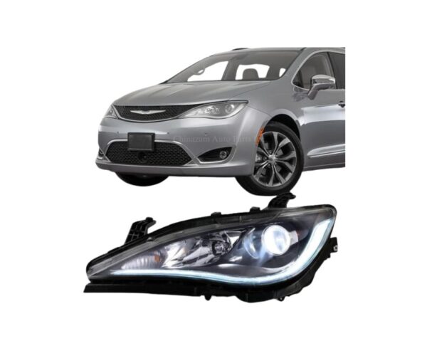 HEADLAMP ASSEMBLY, LH (DRIVER SIDE)- HALOGEN- QUAD LAMPS- CHROME BEZEL- CODE LME- CAPA CERTIFIED 68228947AI, CH2518153  FITS 17-20 PACIFICA EXCEPT HYBRID - Image 2