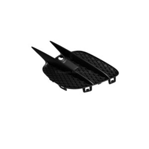 16-19 GLC 300-SUV FRONT BUMPER GRILLE, RH (PASSENGER SIDE)- OUTER- MATTE BLACK- W/ SENSOR HOLE- W/ AMG PKG 2538853600, MB1039187